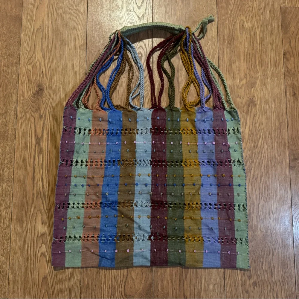 Multicolor Striped Tote Bag - Picture 4 of 11